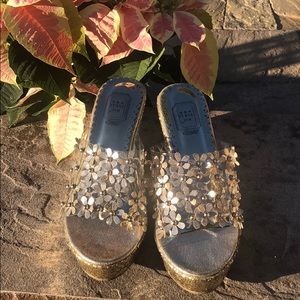 Gold Glitter Sandals